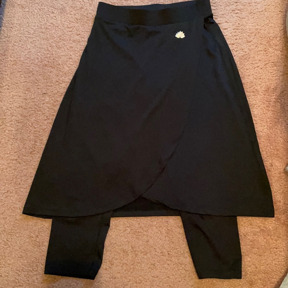 Black Snoga Faux Wrap Skirt